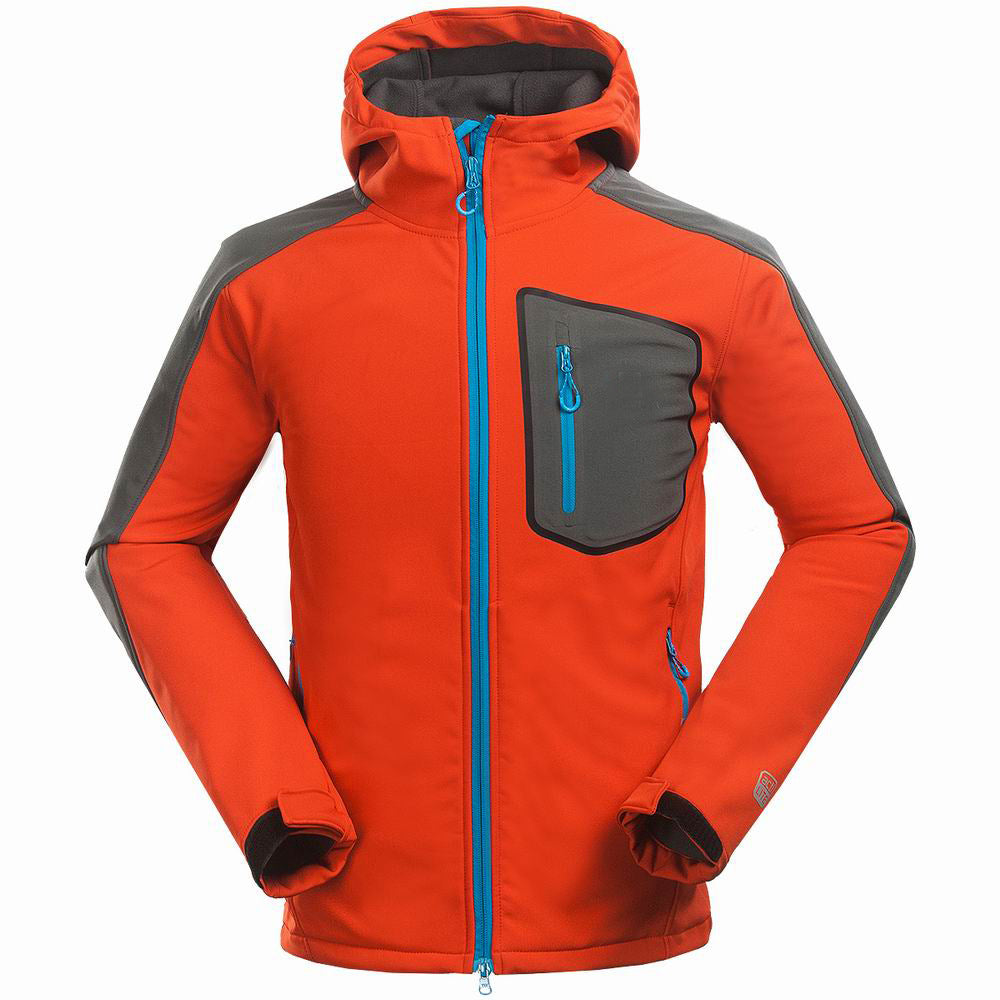 Men Outdoor Softshell Jacket Waterproof Windproof Hiking Coat