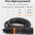 Bike Lock 5 Digit Combination Cable Lock with LED