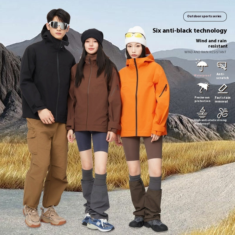 Mountain Hard Shell Jacket Waterproof Windproof Breathable Outdoor Clothing