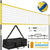 Portable Outdoor Volleyball Net Set Heavy Duty System Yellow