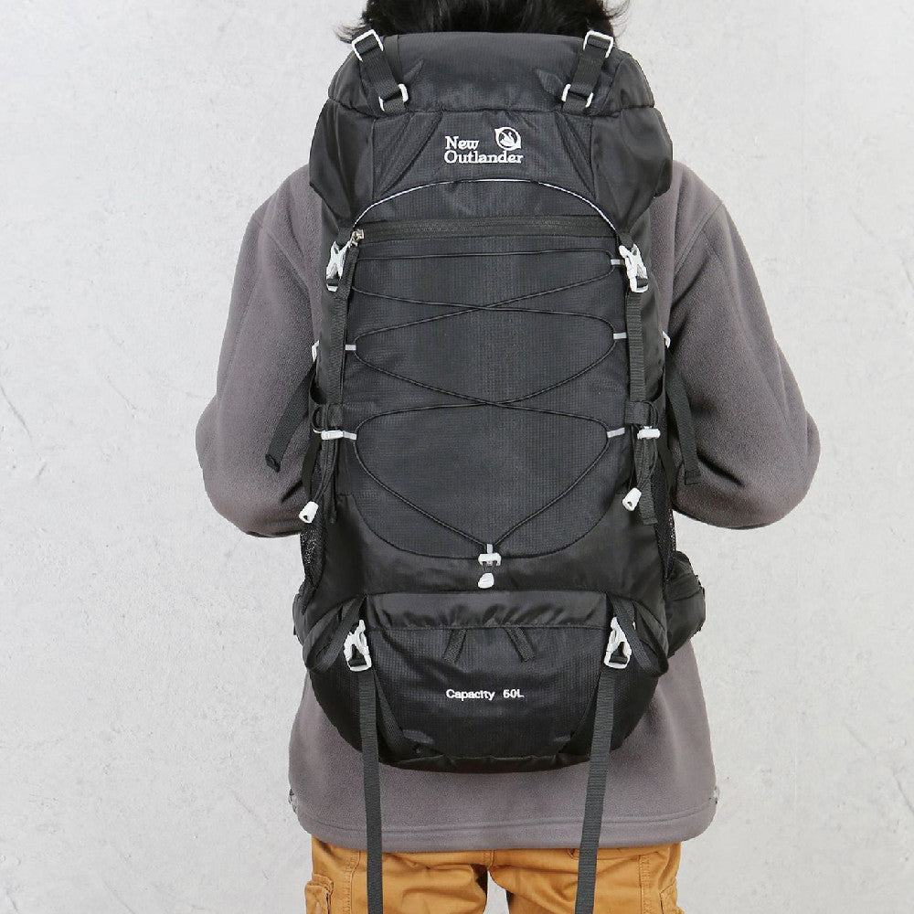 Outdoor Mountaineering Backpack Large Capacity Nylon Travel Hiking Bag