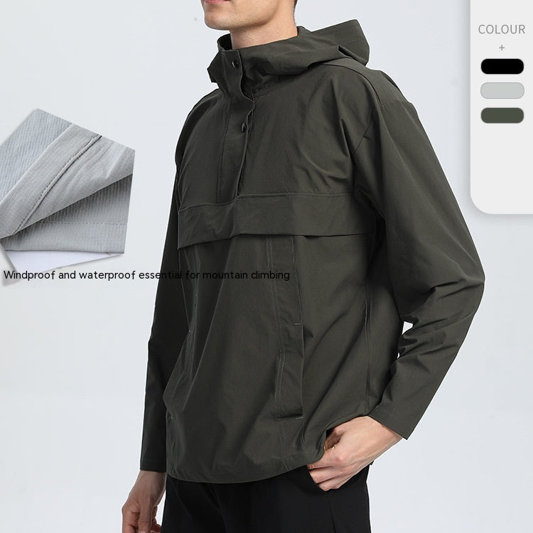 Mens Outdoor Sports Jacket Waterproof Windbreaker Quick Dry Mountaineering