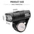 USB Rechargeable Smart Bicycle Front Light LED Headlight Super Bright