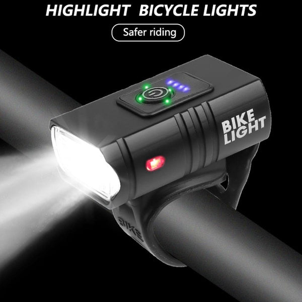 USB Rechargeable Smart Bicycle Front Light LED Headlight Super Bright