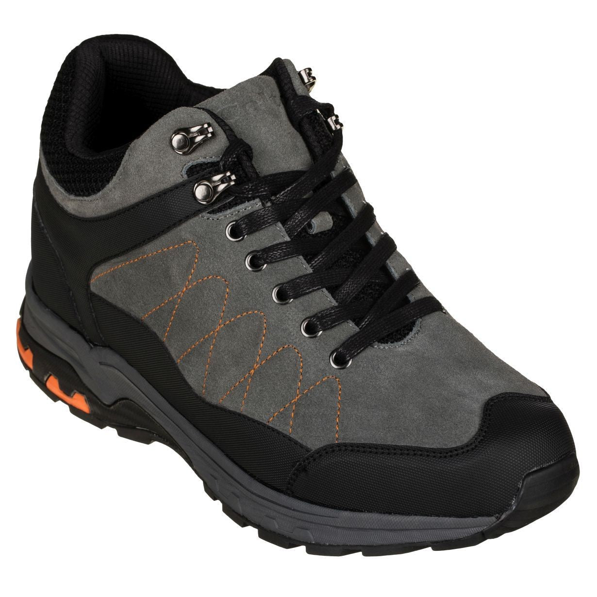 Hiking Style Boots 3.2 Inches Taller Grey Comfortable Outdoor