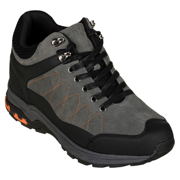 Hiking Style Boots 3.2 Inches Taller Grey Comfortable Outdoor