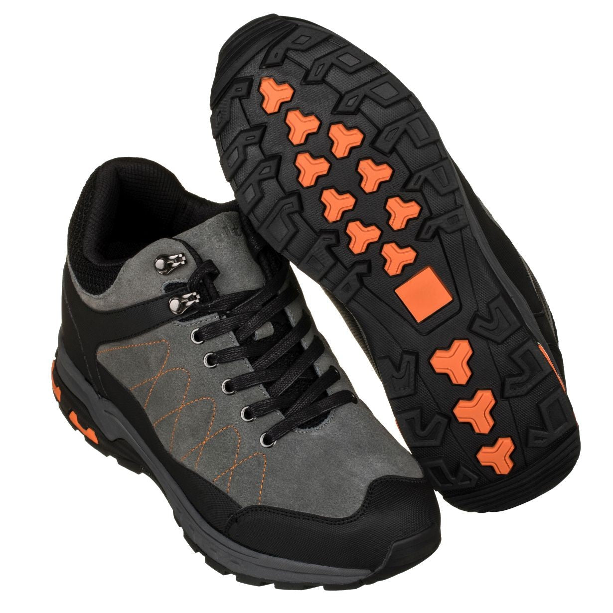 Hiking Style Boots 3.2 Inches Taller Grey Comfortable Outdoor