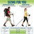 Travel Folding Hiking Poles with Accessories Adjustable Lightweight Trekking